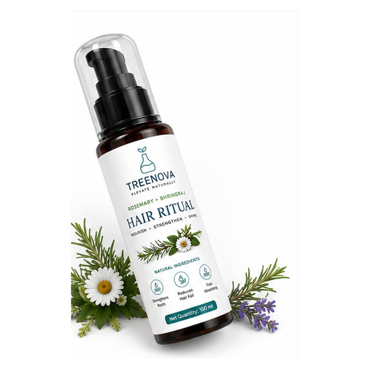 Treenova Rosemary & Bhringraj Hair Growth Ritual Oil – 100 ml - Image 5