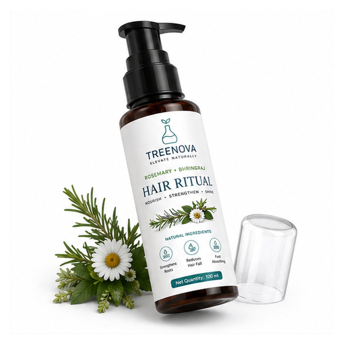 Treenova Rosemary & Bhringraj Hair Growth Ritual Oil – 100 ml - Image 3